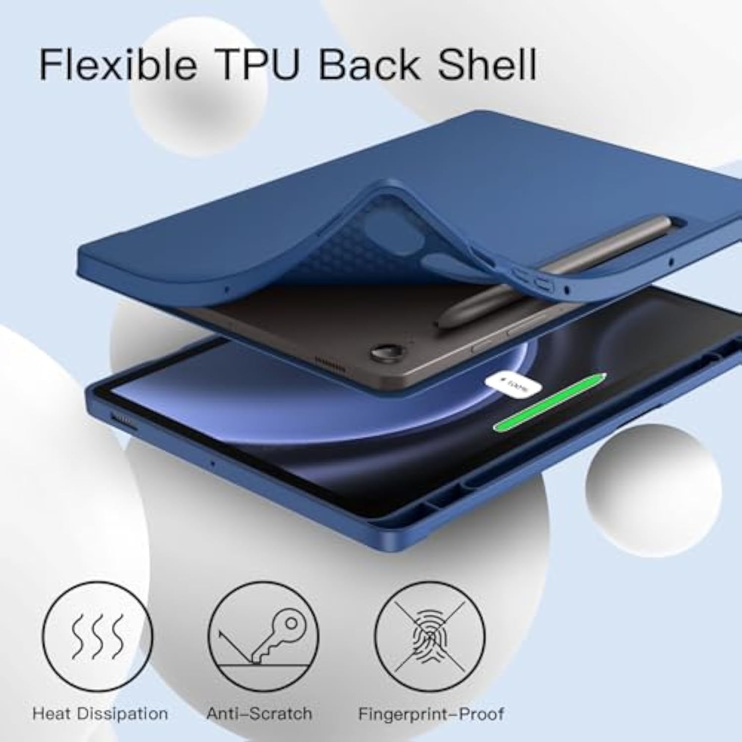 JETech Case for Samsung Galaxy Tab S9 FE 10.9-Inch with S Pen Holder, Soft TPU