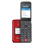 Lively Jitterbug Flip2 - Flip Cell Phone for Seniors - Not Compatible with Other Wireless Carriers - Must Be Activated with Lively Phone Plan - Red Flip Phone