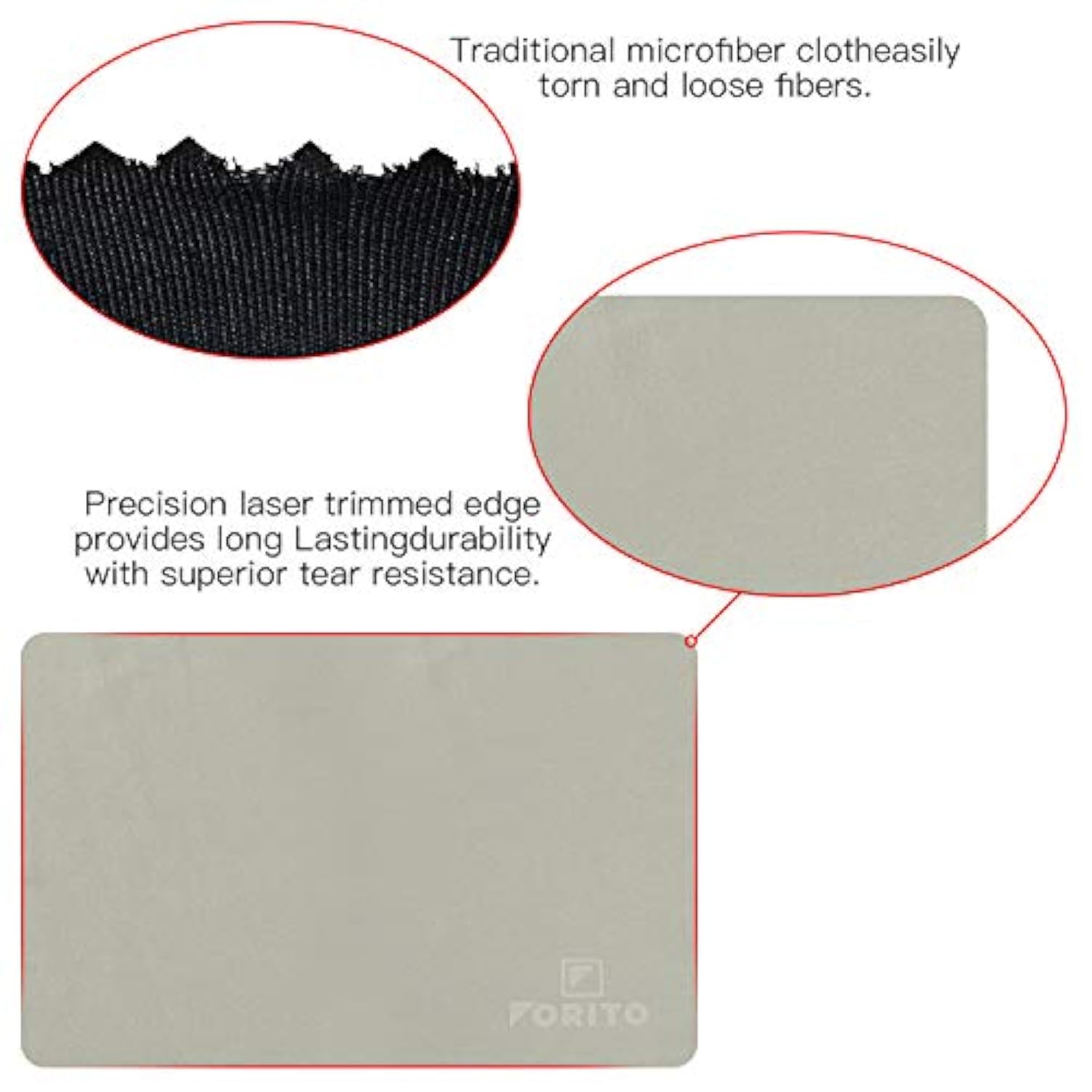 Microfiber Liner Cleaning Cloth 13" With Screen Keyboard Imprint Protection, L