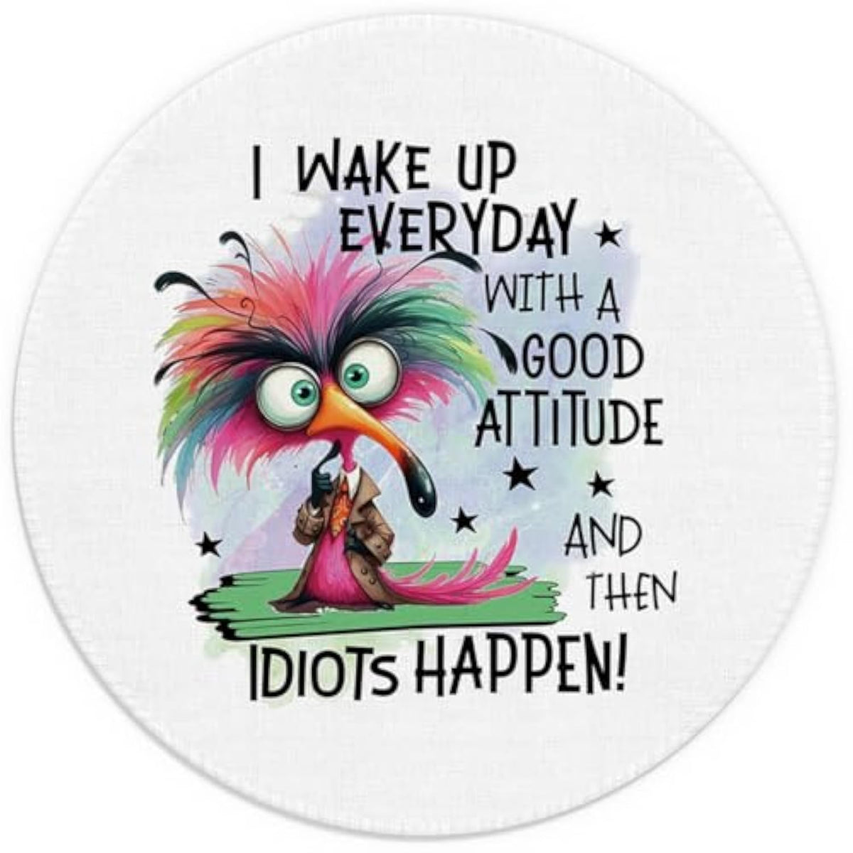 Cute Funny Bird Mouse Pad 7.9X7.9 Inch,Sarcastic Quote Bird Mouse Pads For Wireless Mouse Computers Laptop Desk Accessories,Bird Gifts For Bird Lovers,Funny Gifts For Women Men Adult Humor