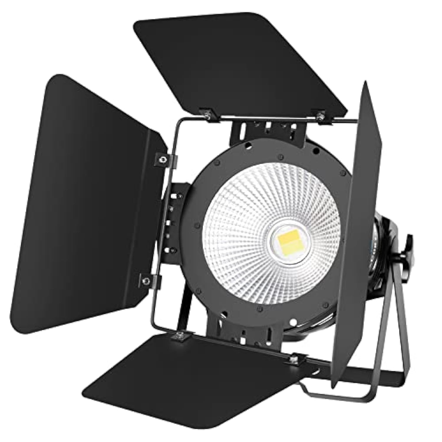 White Stage Par Lights W/Barndoor Professional 100W Cob Spotlight Bright Dj Light Strobe Lighting For Church,Parties,Wedding,Therter,Live Events,Stage Etc. (1)