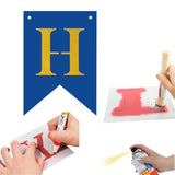 Custom Blue Banner Kit, Custom Phrase Banner, Customize Your Party Banner Signs, Handwriting Banners Party Supplies Unique Decor With Letters A~Z And Heart Stencil