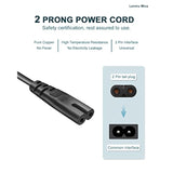 2 Prong Ac Power Cord For Onn 100008736, Jbl Partybox 100 200 300 1000 310 320 710 On-The-Go Bluetooth Speaker, Ion Game Day Party Wireless Speaker Replacement Charger Supply Charging Cable