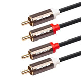 Rca Cables 2 Pack[Hi-Fi Sound, Pvc Jacket, Shielded], 2-Male To 2-Male Rca Aud