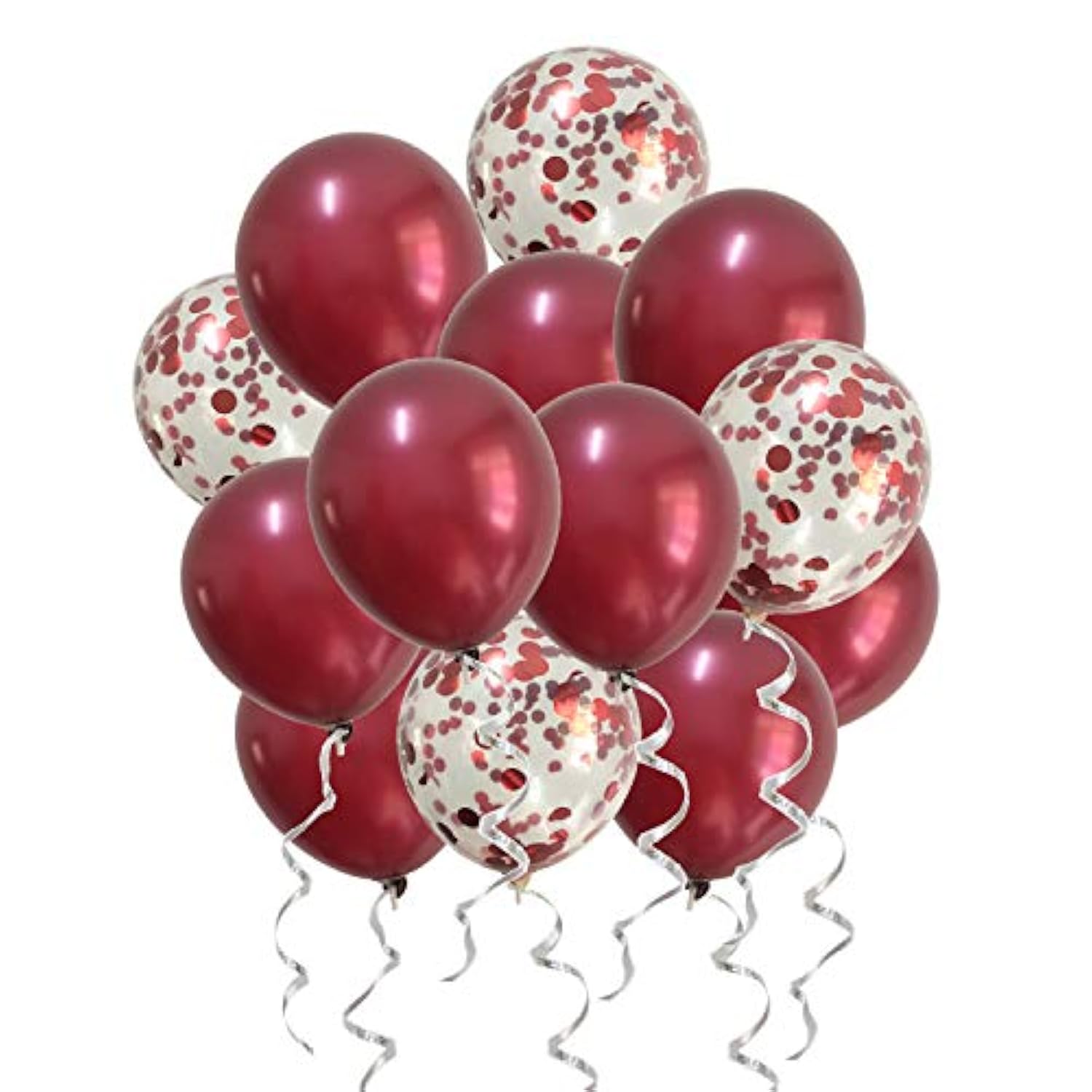 Burgundy Balloons Confetti Balloons Red For Wedding Bridal Shower Birt