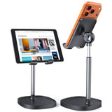 Cell Phone Stand Adjustable For Phone Holder For Desk, Office Desk Accessories Computer Pc For Stand Gaming Essentials Fit Otterbox Case Phones Switch Kindle Ipad Air Tablet 4-10In