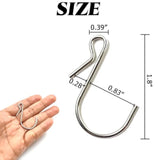100Pcs Metal Mini Gutter Hang Hooks Christmas Lights Ornament Hook Weatherproof Light Clips Hooks For Hanging Xmas Decoration Outside String Lights, Art Craft Display, Party Decorations