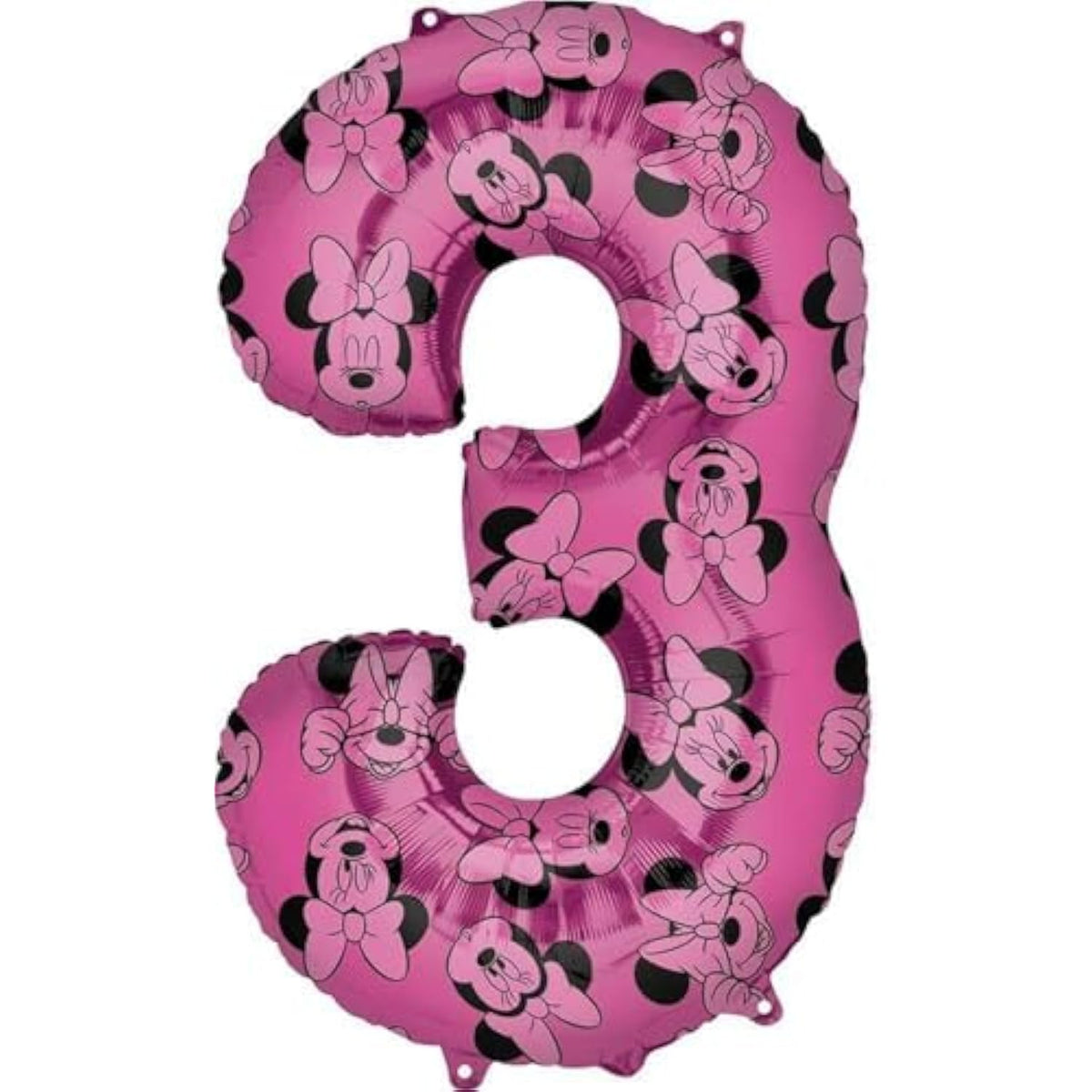 Minnie Mouse 3rd #3 Third Pink and Black Birthday Forever 33" Mylar Balloon