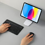Rechargeable Bluetooth Keyboard And Mouse Combo For Ipad, Ultra-Slim Portable Wireless Mouse Keyboard For Ipad Pro Air Mini Iphone Samsung Tablet Cell Phone Android, Ipados/Ios 13 And Above (Black)
