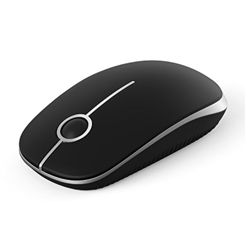 Wireless Mouse, 2.4G Slim Portable Computer Mouse With Nano Receiver Quiet Silent Optical Laptop Mouse For Notebook, Pc, Laptop, Computerblack And Silver