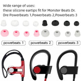 Replacement Beats Earbuds Replacement Tips Compatible With Beats Powerbeats 2/3 Wireless Earbuds Wireless Headphones 4 Pair Ear Buds Rubber Tips(Indigo)