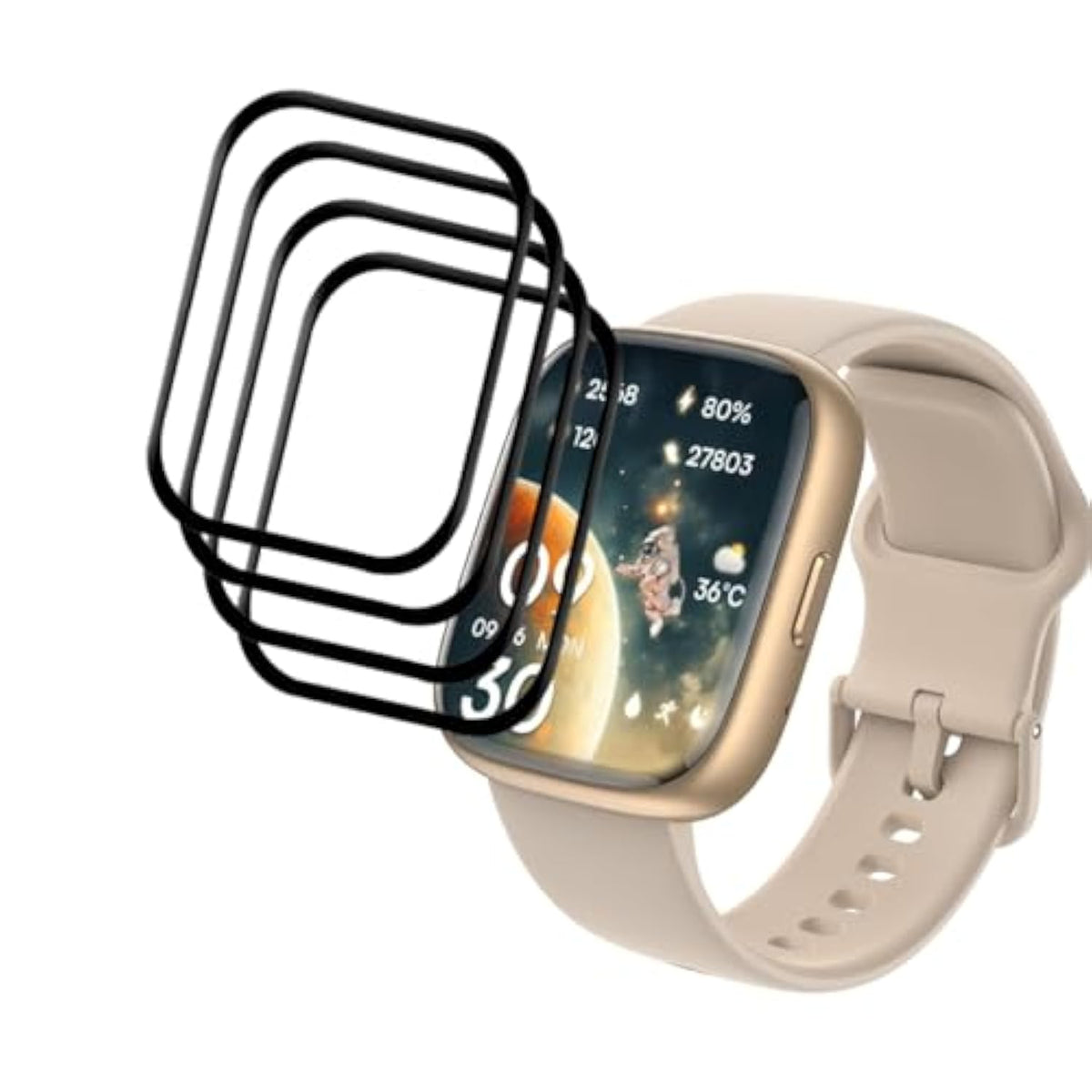[4-Pack] For Idw26 Smart Watch Screen Protector, Full Coverage 3D Curved Edge Frame Case Friendly Anti Scratch Hd Clear Film For Faweio Idw26 1.83" Smart Watch Smartwatch