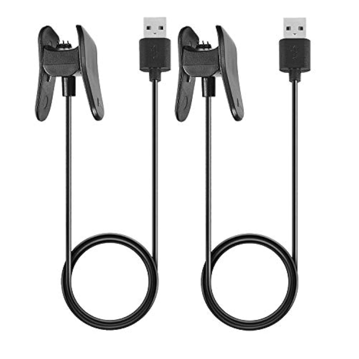 Vivosmart 4 Charger Replacement Usb Data Sync Charging Cable Wire Compatible With Garmin Vivosmart 4 Smart Watch, Black - 2Pack