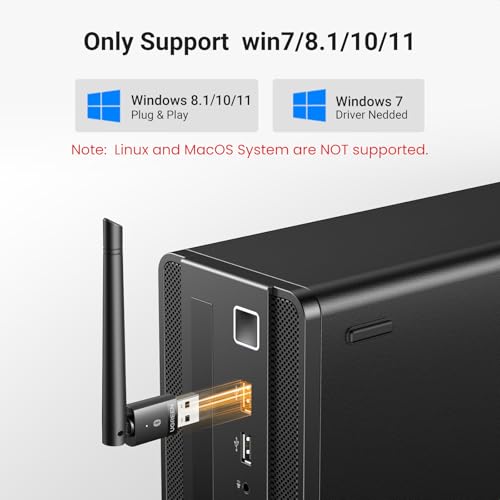 Bluetooth Adapter For Pc, Bluetooth 5.4 Long Range Dongle Receiver Edr & Ble, Plug & Play For Windows 11/10/8.1, For Headphone/Keyboard/Mouse/Speakers/Printer