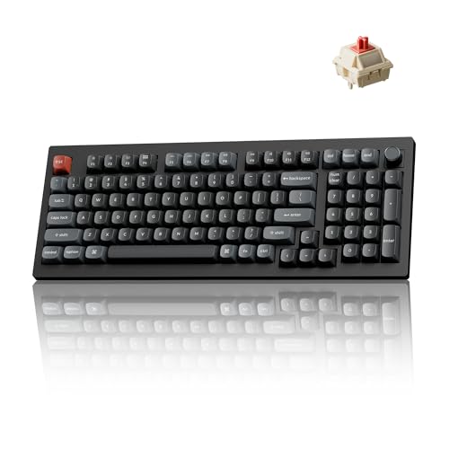 V5 Ultra 96% Wireless Mechanical Keyboard With 8000Hz Polling Rate & Nkro, Hot-Swappable Rgb, Red Switches, 97 Keys, 2.4Ghz/Bluetooth/Wired, Osa Pbt Keycaps, For Mac/Win/Linux- Black