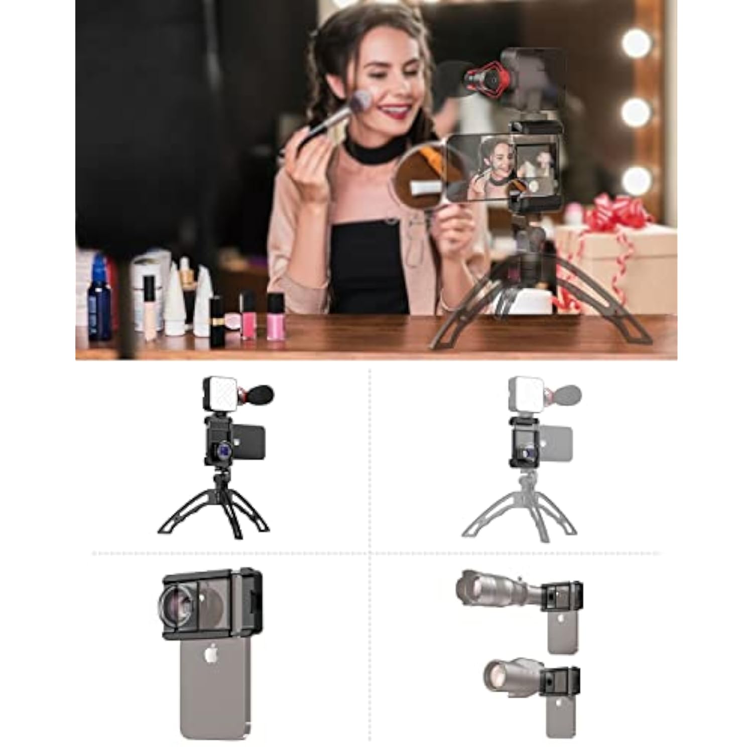 17 Mm Thread Lens Adapter, Telephoto Lens Phone Mount Sturdy And Wear-Resistant, Lens Holder Suitable For All Lens&Telephoto Lens With 17Mm Thread, Works With Almost All Smartphones