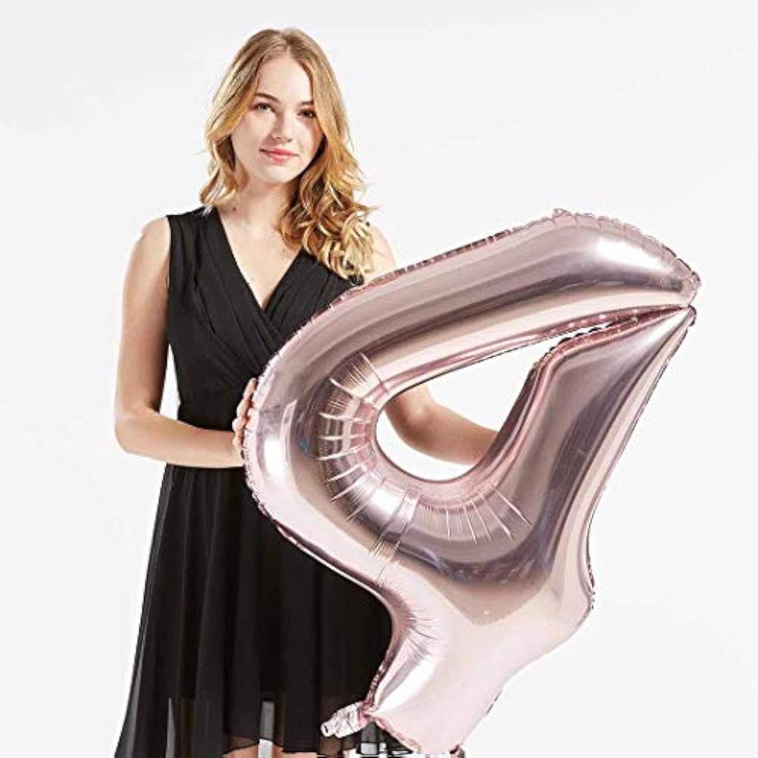 40Inch Rose Gold Foil 46 Helium Jumbo Digital Number Balloons, 46Th Bi