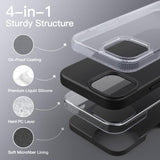 JETech Silicone Case for iPhone 15 Pro Max 6.7-Inch, Silky-Soft Touch Full-Body Protective Phone Case, Shockproof Cover (Black)