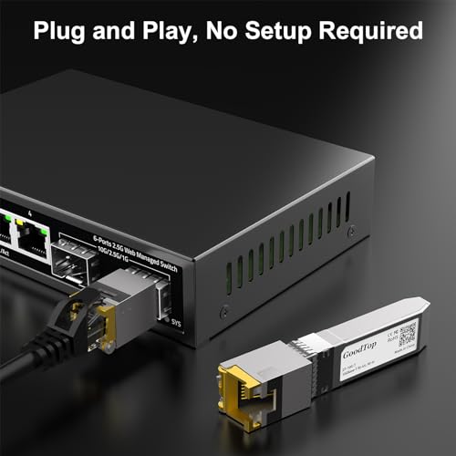 10G Sfp+ To Rj45 Transceiver Up To 30M, 10Gbase-T Rj45 Sfp+ Copper Module, 1G/2.5G/10G Adaptive, Sfp To Ethernet, Plug And Play, Hot Pluggable