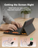 Universal Bluetooth Mini Keyboard For Iphone Android Phone, Portable Travel & Freewrite Style Keyboard With High-Visibility Orange Keys, Compact Wireless Keyboard For Phone Tablet Laptop