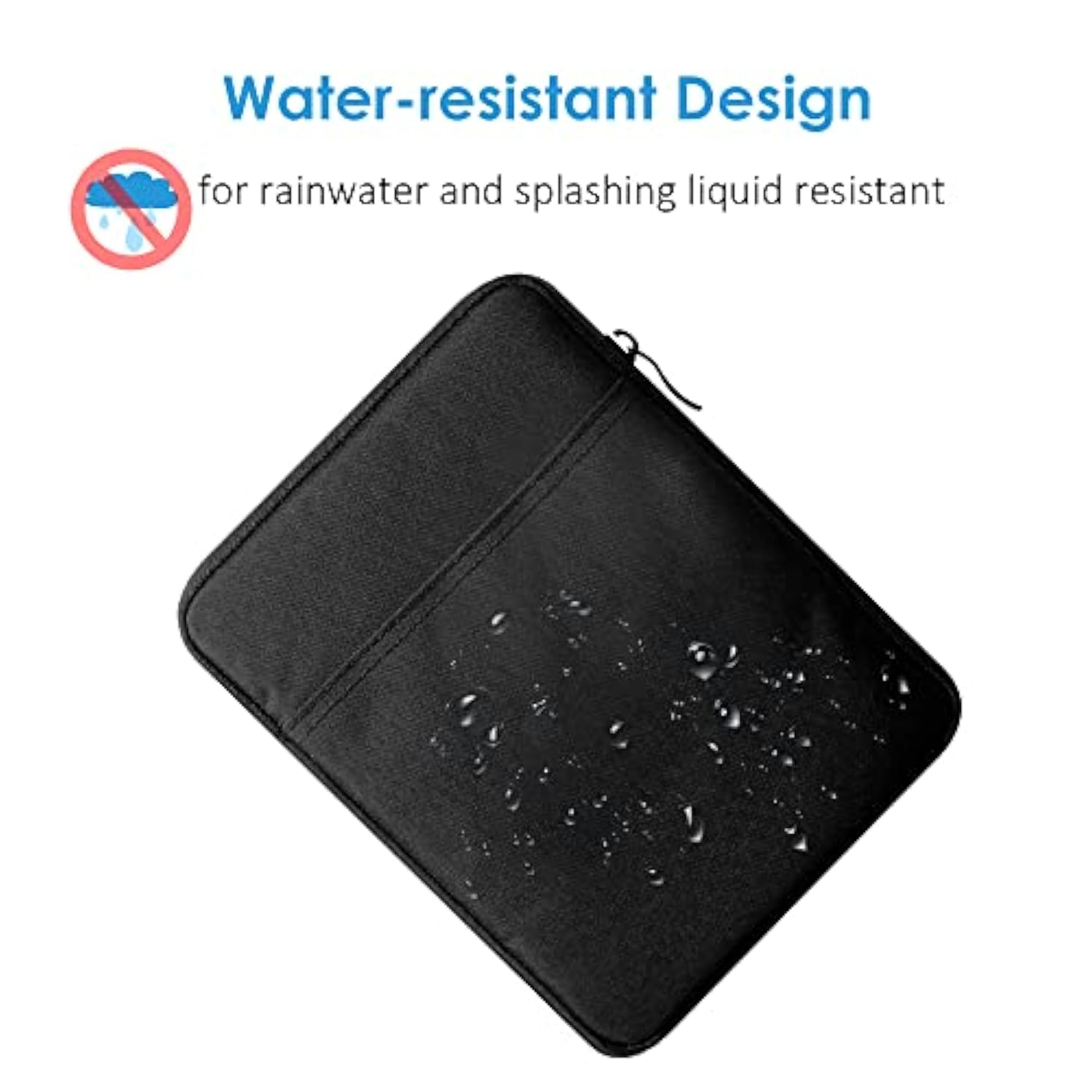 Premium Water-Resistant Sleeve Case Protector For Apple Magic Trackpad 3 / Magic Trackpad 2 Accessory Durable Touchpad Protective Bag Cover With Pouch For Charger Cable (Black)