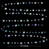 Iridescent Number 16 Circle Dot Twinkle Star Garland Kit Metallic Hanging Streamer Bunting Banner Backdrop Decorations For Girls 16Th Birthday Sweet Sixteen Wedding Anniversary Bridal Shower Party