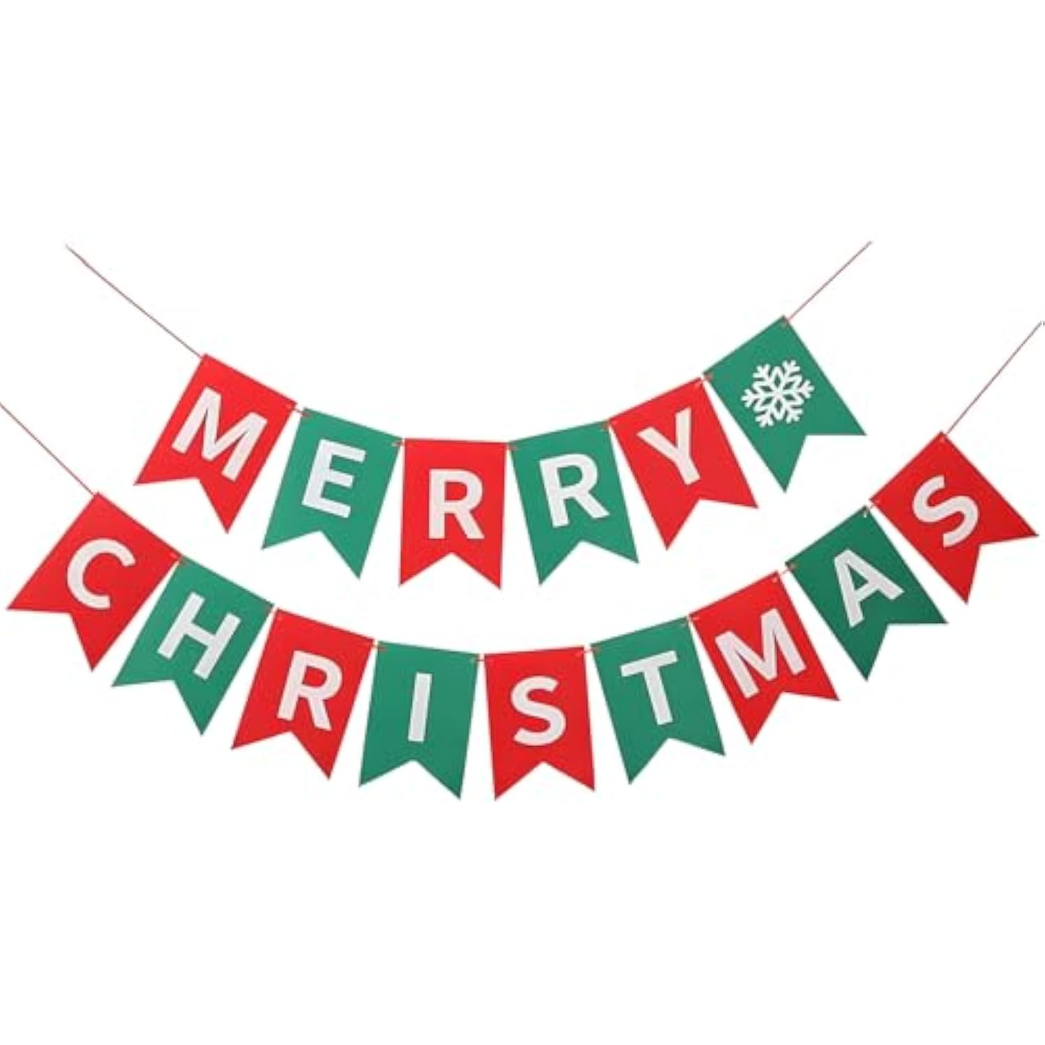 Merry Christmas Banner Red And Green Xmas Sign For Hanging Home Mantle Christmas Decorations Indoor Farmhouse Holiday Decoration