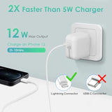 Ipad Charger,Fast Charger Iphone,10Ft Ipad Charging Cord, 12W I Pad Charger Fast Charging Block Foldable Portable Travel Plug With Extra Long Lightning Cable Cord Compatible With Ipad/Iphone/Airpod