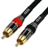 Cess-163-1F Low Noise 12 Gauge Premium Rca Audio Line Patch Cable (1 Foot)