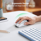 Wireless Ergonomic Bluetooth 5.0 Mouse For Laptop, 2.4G Cordless Mouse With Usb Receiver, 1000/1600/2000/4000 Dpi, 5 Buttons Silent Mice For Macbook, Pc, Desktop, Chromebook, Black
