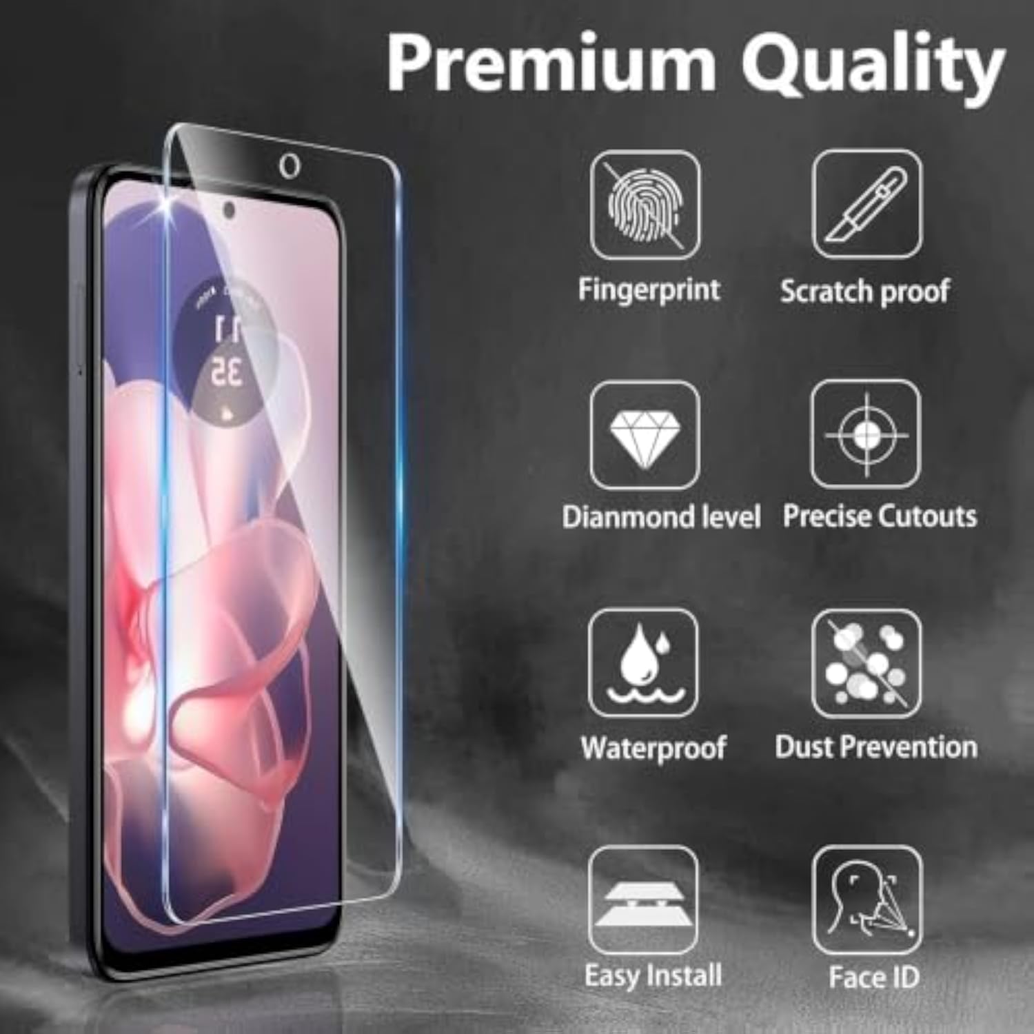 Clear Magnetic Case for Motorola Moto G Power 2024 with Screen Protector, Compatible with MagSafe, Shockproof Transparent Cover for Motorola G Power 5G 2024
