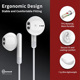 Wired Earbuds With Microphone, Wired Earphones In Ear Headphones Hifi Stereo, Powerful Bass And Crystal Clear Audio, Compatible With Iphone, Ipad, Android, Computer Most With 3.5Mm Jack