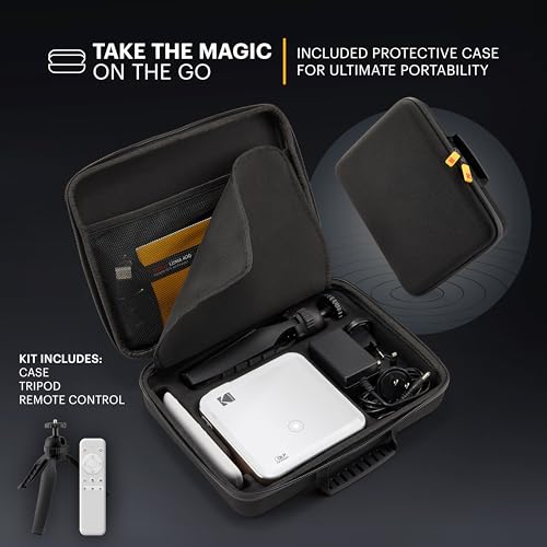 Luma 400 Smart Portable Projector | Android 9.0 Os, Native 720P Hd | 150 Ansi Lumens, Wi-Fi, Bluetooth, Hdmi/Usb | 150-Inch Display | Carrying Case Included
