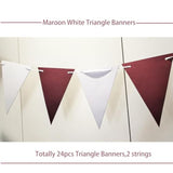 Graduation Decorations Maroon White 2026/Maroon Graduation Party Decorations Triangle Bunting Banner Maroon Grad Backdrop Burgundy Birthday