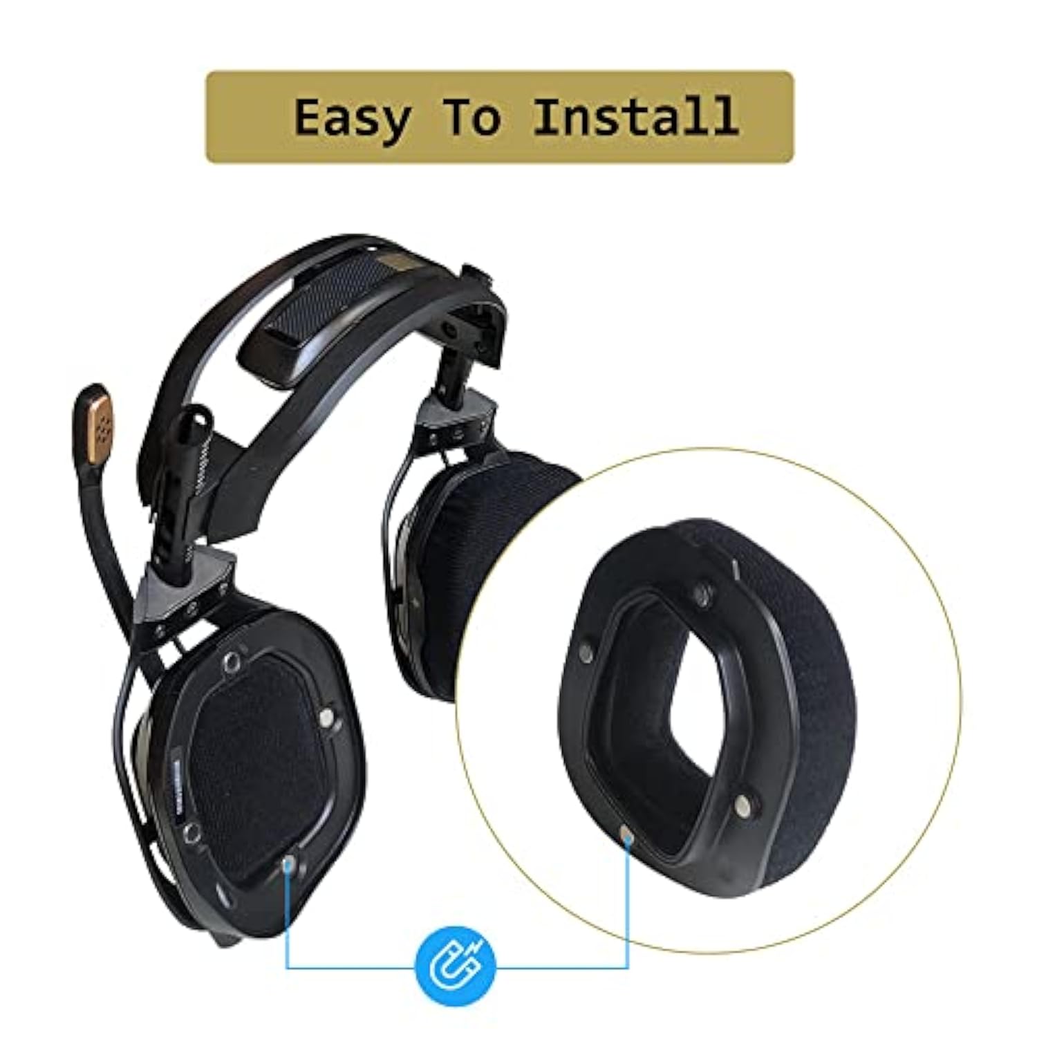 Comfort Velour Replacement Ear Pads Compatible With Astro A40 Tr Headset