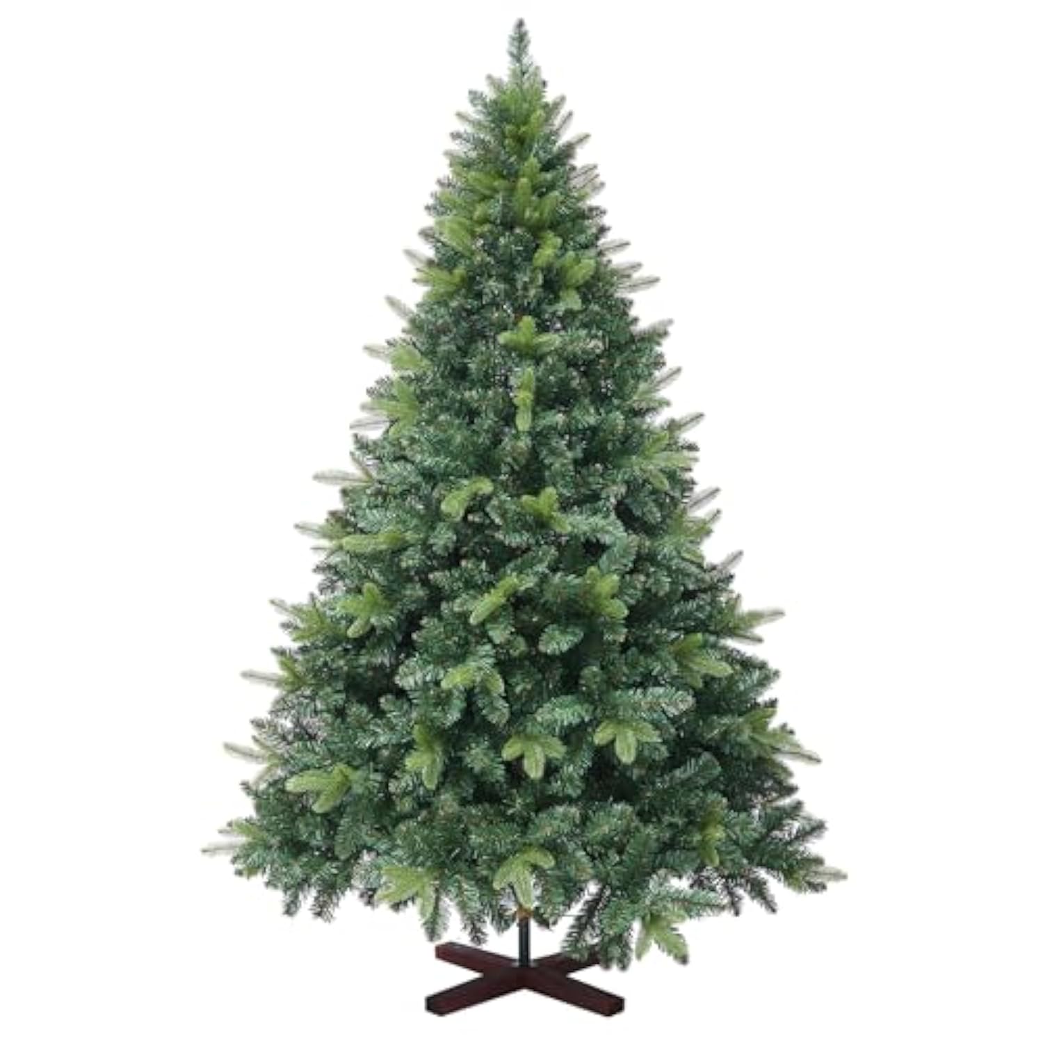 6Ft Artificial Christmas Tree, 1152 Realistic Branch Tips, Easy Assembly Hinged Design, Includes Base
