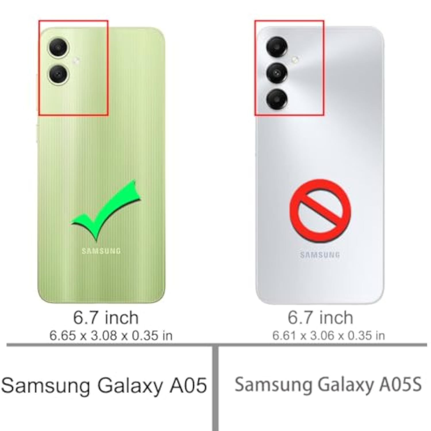 For Galaxy A05 Case: With 2Pcs Screen Protector Shock-Absorption Flexible Tpu Rubber Protective Cover For Samsung Galaxy A05 Phone Case(Black)