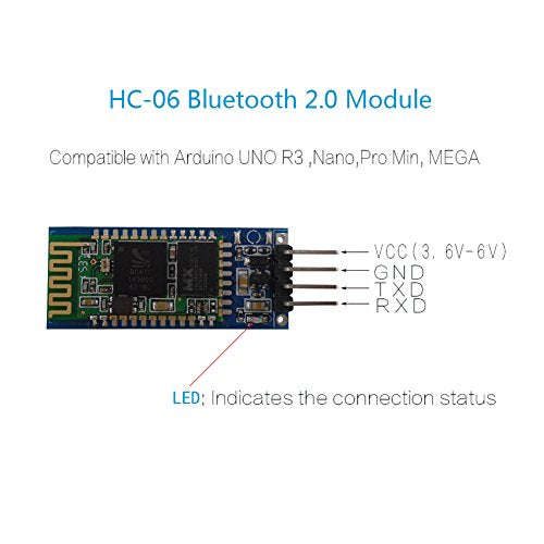 Hc-06 Wireless Bluetooth Serial Transceiver Support Module Slave And Master Mode For Arduino + 4Pin Dupont Cable