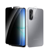 [2+2 Pack] Privacy Screen Protector for  Galaxy A17, Anti-Spy Shatterproof Tempered Glass with Camera Lens Tempered Glass 9H Hardness Bubble