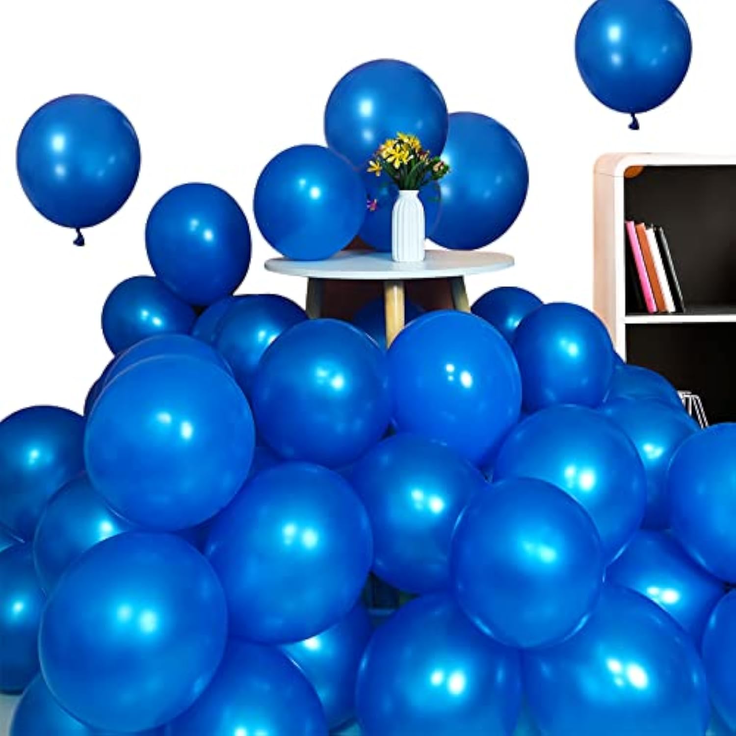 Blue Latex Balloons 100 Pack: Party, Wedding, Baby Shower Decor