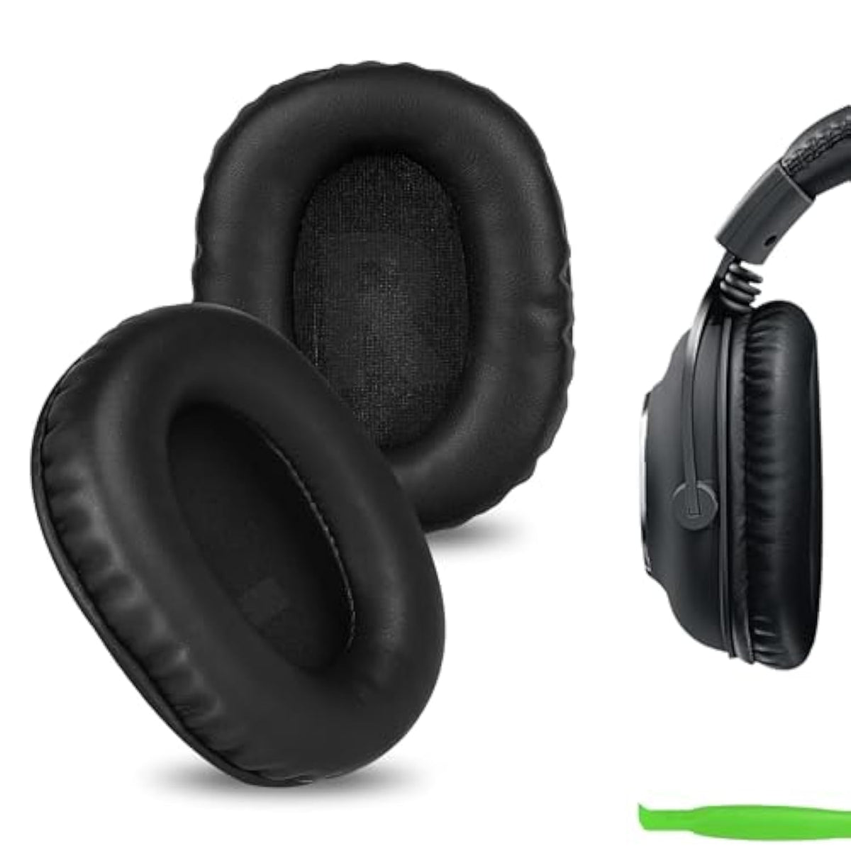 Geekria Replacement Ear Pads Compatible with Logitech G Pro/Prox/ 433/233/ ProX2 Headphones Ear Cushions, Repair Parts with Video Guide (Black)