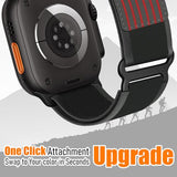 Trail Loop Nylon Band - Compatible with Apple Watch Ultra 3/2/1 Series 11/10/9/8/7/6/SE/5/4/3 Men Women,Rugged Elastic Fabric Sport Strap for iWatch
