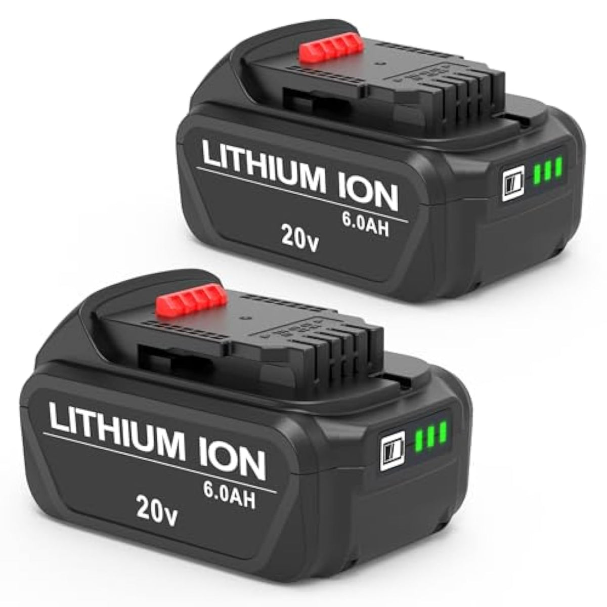 Replacement For Dewalt 20V Battery 6.0Ah 2 Packs, Compatible With Dewalt Dcb200 Dcd Dcf Dcg Series Cordless Power Tools