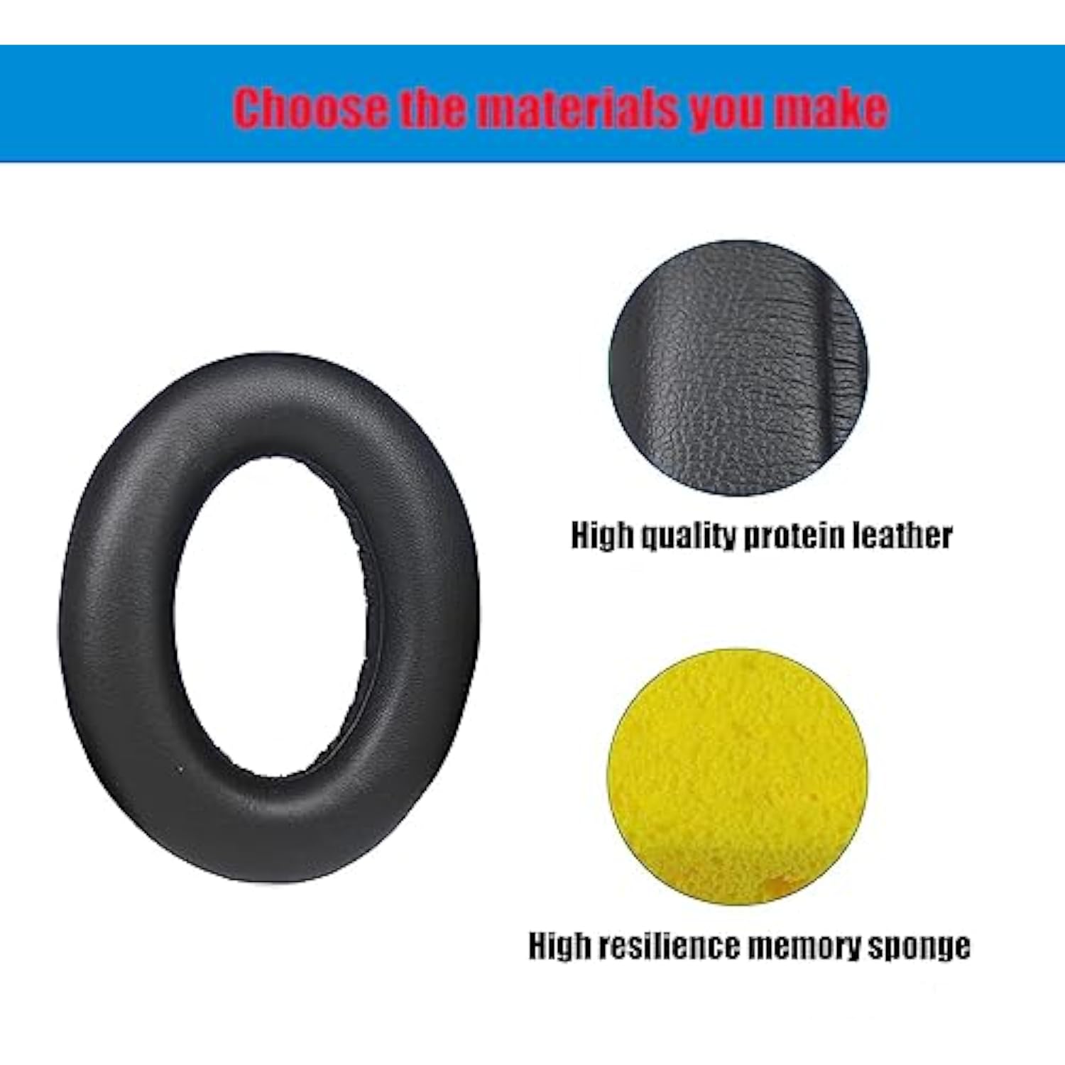 Replacement Ear Pads Compatible With Sennheiser Momentum4 Headphones Soft Protein Leather And Memory Foam Repair Accessory Ear Pads (Black)