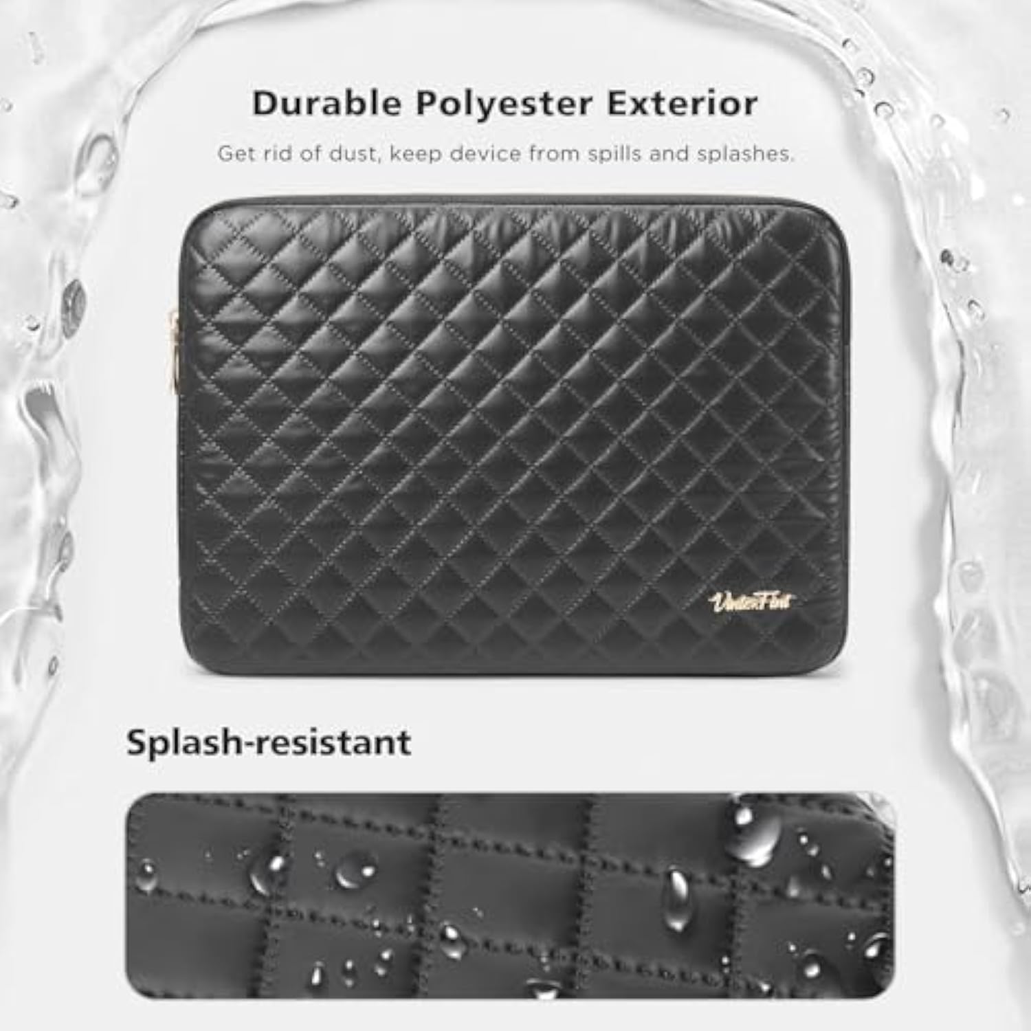 15 16 Inch Laptop Sleeve Cover For 15" Macbook Pro/Air M4 M3, 16" Macbook Pro M4 M3, 15" Surface Laptop 7, 15.3" Ideapad Slim 5I Gen 9, 16" Thinkpad E16, 16.3" Xps 16, Hp Bag Case, Black