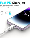 Short USBC to Lightning Cable 6 Inch, [MFi Certified] 2 Pack Short USB C to Lightning Cable, Braided 6 Inch USB C iPhone Charger Cord Fast Charging