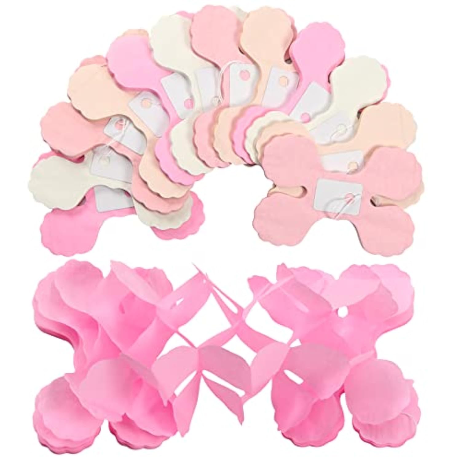 Pink White Peach Streamers Garland 157Ft Four-Leaf Clover Hanging Party Decor