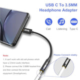 Usb C To 3.5Mm Headphone Jack Adapter, 2 Pack Type-C To Aux Audio Cable Compatible With Iphone 15 Pro Max Samsung Galaxy S23 S22 Tab S9 S8 S7, Ipad Pro 2022 2021,Google Pixel 7 6
