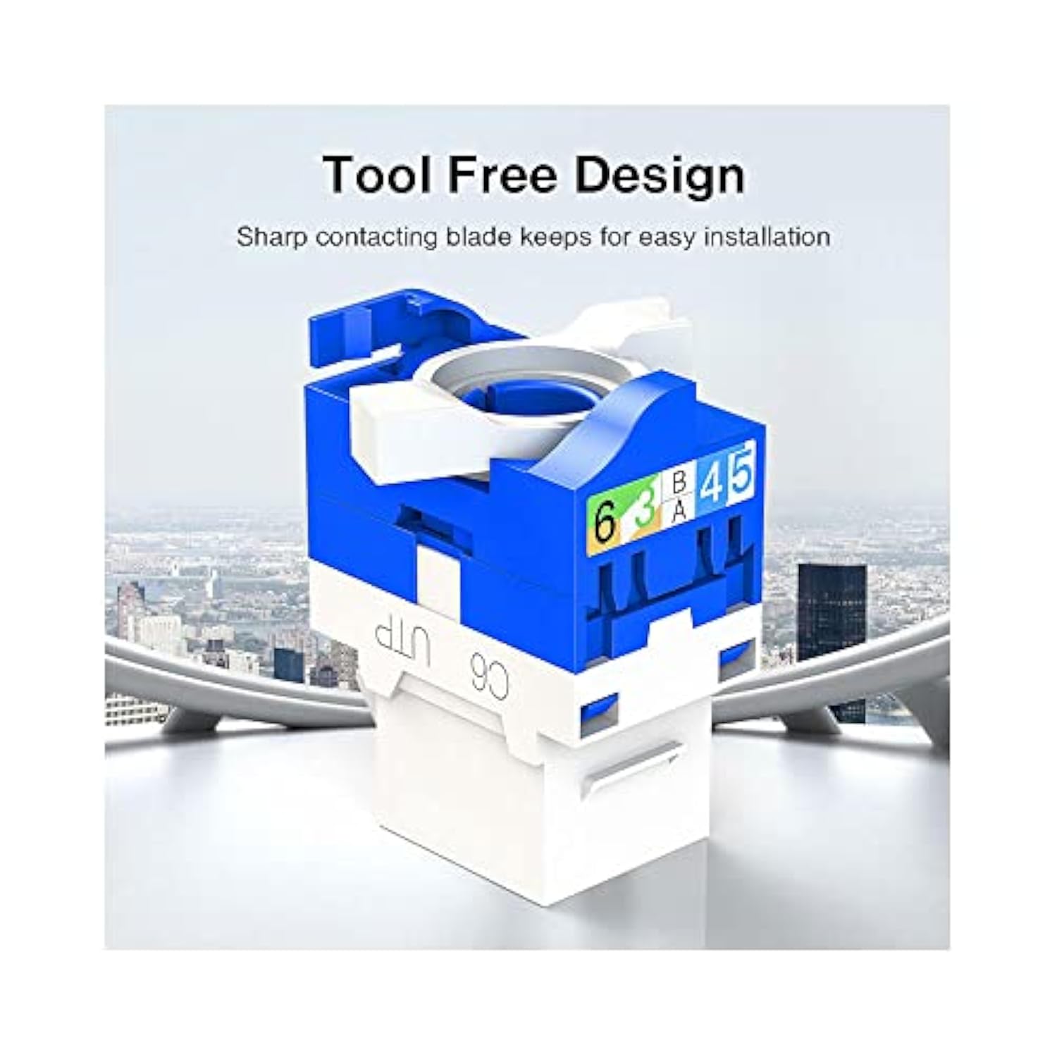 16 Pcs Cat6 Keystone Jack, Cat6 Rj45 Keystone Jack Module Connector Network Co