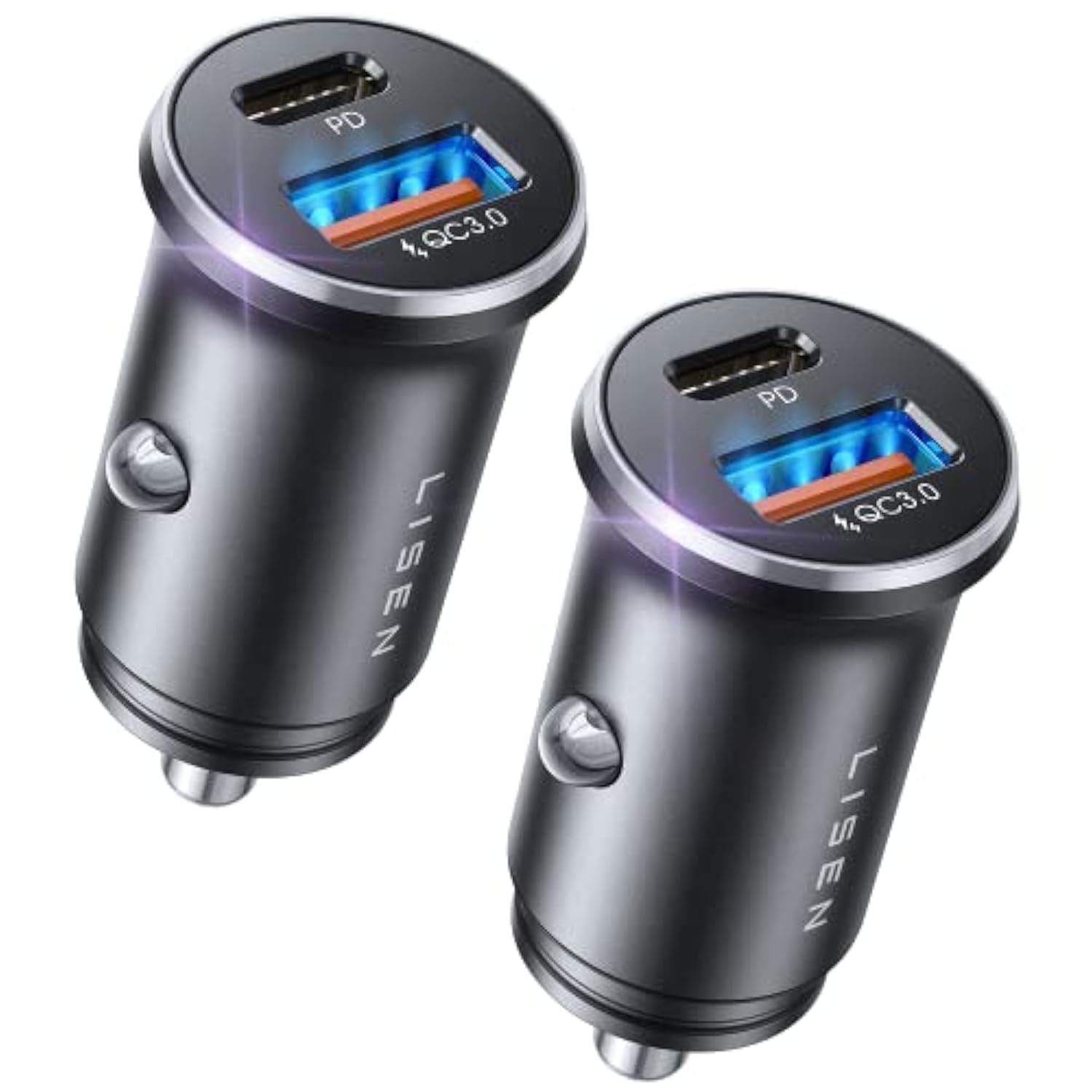 48W USB-C Car Charger Adapter [2 Pack] Fast Charging for iPhone & Galaxy